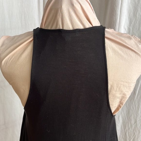 Wilfred Halter Style Tank Top with Flowy Layered Details Loose Fit Black - Picture 4 of 7